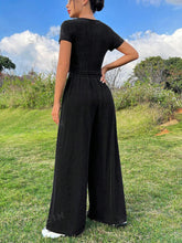 Black Casual Knit Slim Fit Top And Pants Set